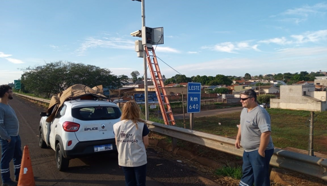 Em Andradina, Ipem-SP verifica radar na rodovia Marechal Rondon